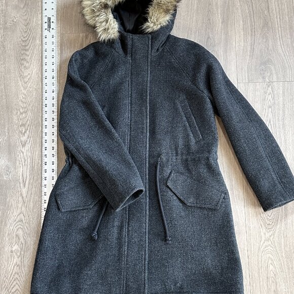 Madewell Vancouver Parka - Women's Medium - Wool Blend Anorak - Picture 9 of 14